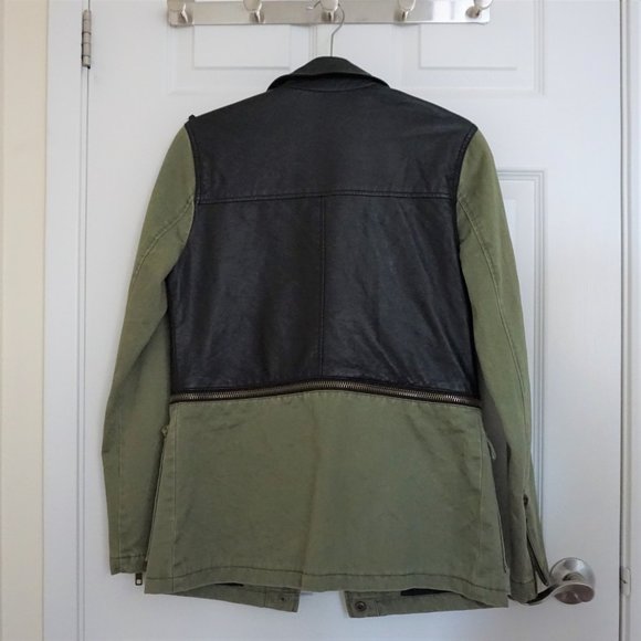 FOREVER 21 Faux Leather Military Zip 2-in-1 Jacket - Picture 6 of 8